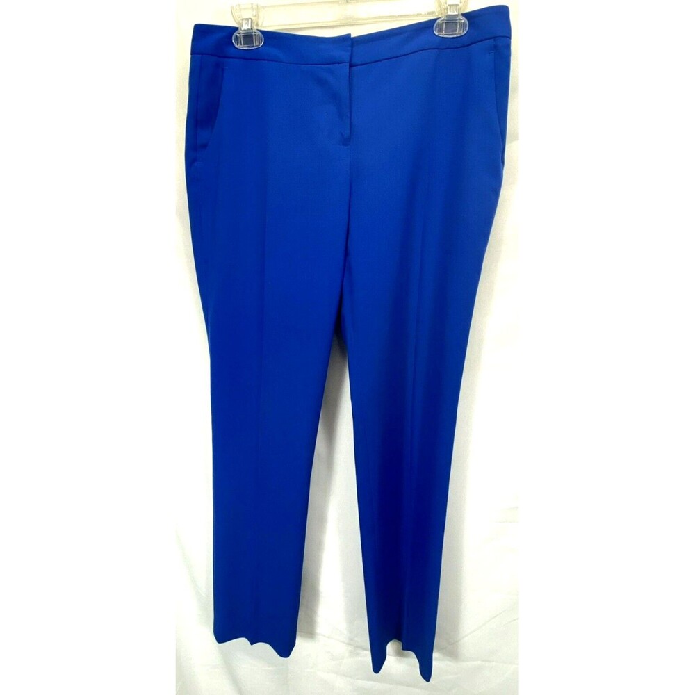 Vince Camuto Women's 4 31x29.5 Pants Blue Straight Career Mid Rise Stretch Slack